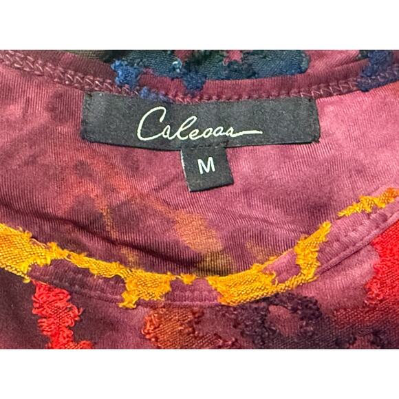 Caleesa Multi-Colored Abstract Batik Tunic, Size M - Picture 5 of 6